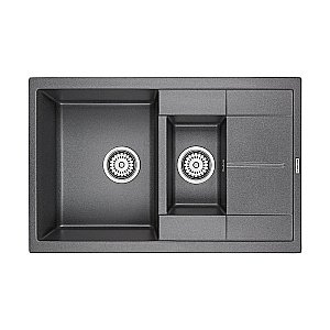 Мойка кухонная Paulmark Feste PM237850-DG Серая купить в интернет-магазине сантехники Sanbest