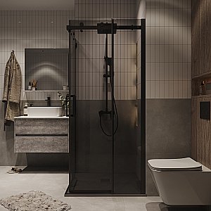 Душевой уголок Grossman Classic 300.K33.04.8080.21.10 80x80 стекло тонированное/профиль черный матовый купить в интернет-магазине Sanbest