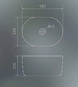 Раковина накладная Gid Creativo 45 Mnc9302 69909 белый мрамор, матовая купить в интернет-магазине Sanbest