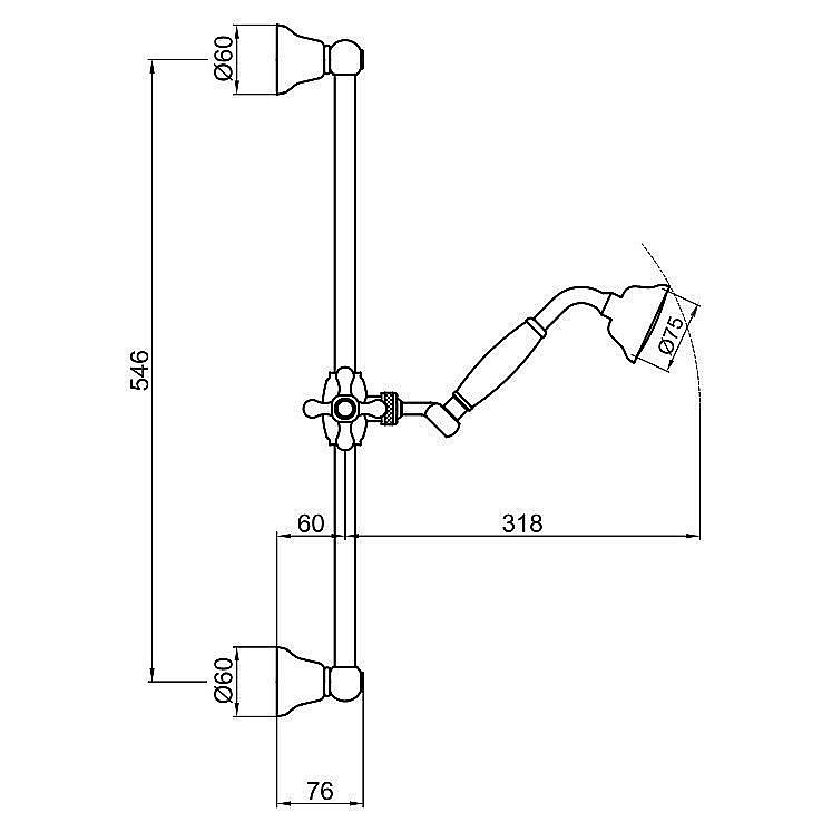 Душевой гарнитур Webert Comfort AC0384010 купить в интернет-магазине сантехники Sanbest
