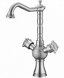 Смеситель для кухни Zorg Antic A 3004K-SL Серебро купить в интернет-магазине сантехники Sanbest