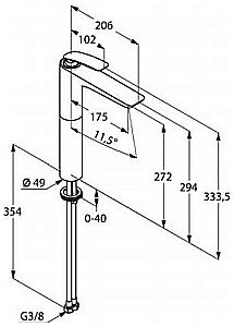 Смеситель для раковины Kludi Balance 522980575 хром купить в интернет-магазине сантехники Sanbest