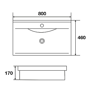 Раковина Azario Tempo 80 AZ-4029-80 белая купить в интернет-магазине Sanbest