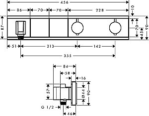 Термостат для душа Hansgrohe RainSelect 15355600 купить в интернет-магазине сантехники Sanbest