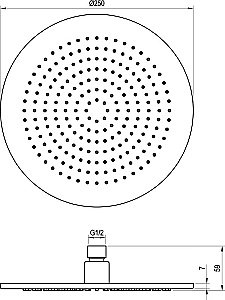 Верхний душ Ravak X07P711 розовое золото купить в интернет-магазине сантехники Sanbest