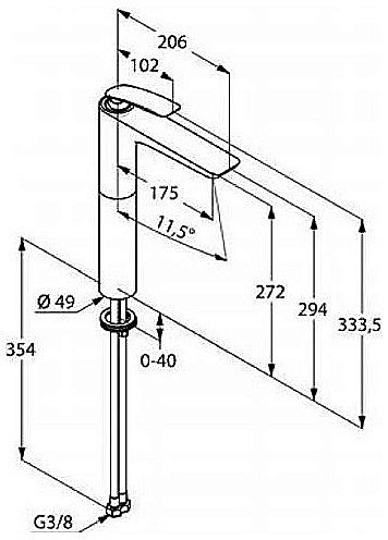 Смеситель для раковины Kludi Balance 522980575 хром купить в интернет-магазине сантехники Sanbest