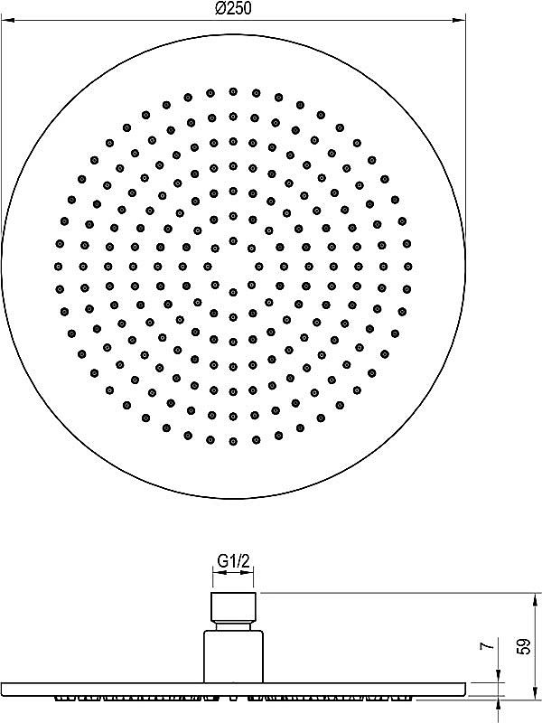 Верхний душ Ravak X07P711 розовое золото купить в интернет-магазине сантехники Sanbest