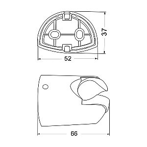 Держатель ручного душа Olive's S01B черный купить в интернет-магазине сантехники Sanbest