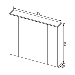 Зеркальный шкаф Aquanet Эвора 100 дуб антик купить в интернет-магазине сантехники Sanbest