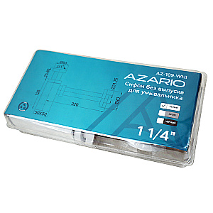 Сифон для раковины Azario AZ-109-WHI белый купить в интернет-магазине сантехники Sanbest