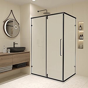 Душевой уголок RGW Classic CL-046B 350904609-24 100x90 стекло матовое песоструй/профиль черный купить в интернет-магазине Sanbest