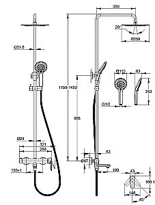 Душевая система Cersanit Moduo 64314 хром купить в интернет-магазине сантехники Sanbest