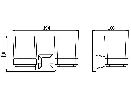 Стакан Kaiser KH-1235 хром купить в интернет-магазине сантехники Sanbest