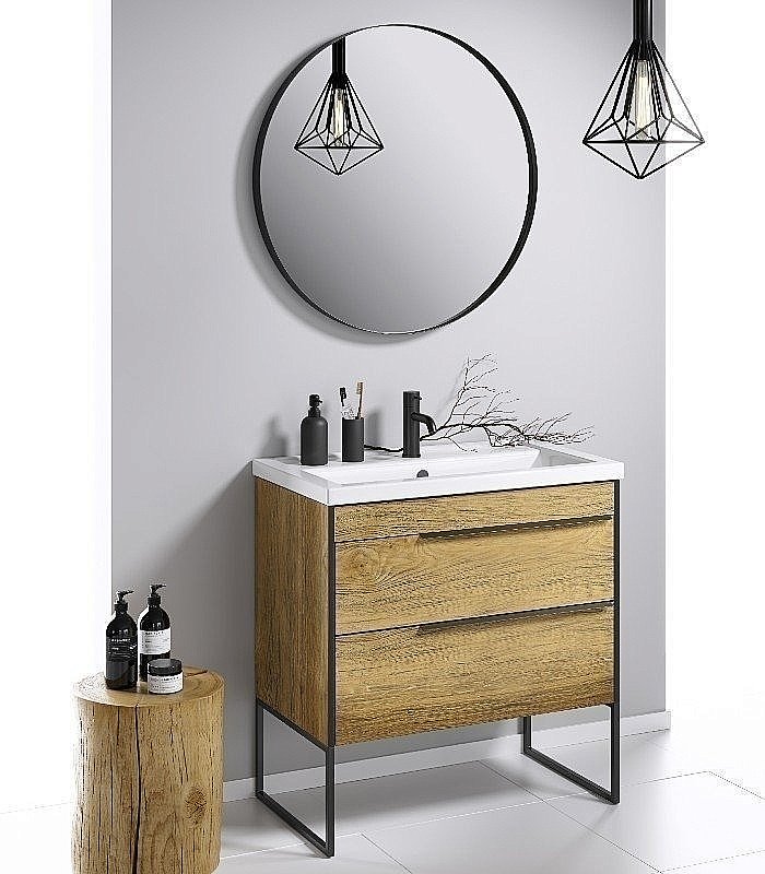 Тумба с раковиной Aqwella Fargo T8/DB для ванной в интернет-магазине Sanbest