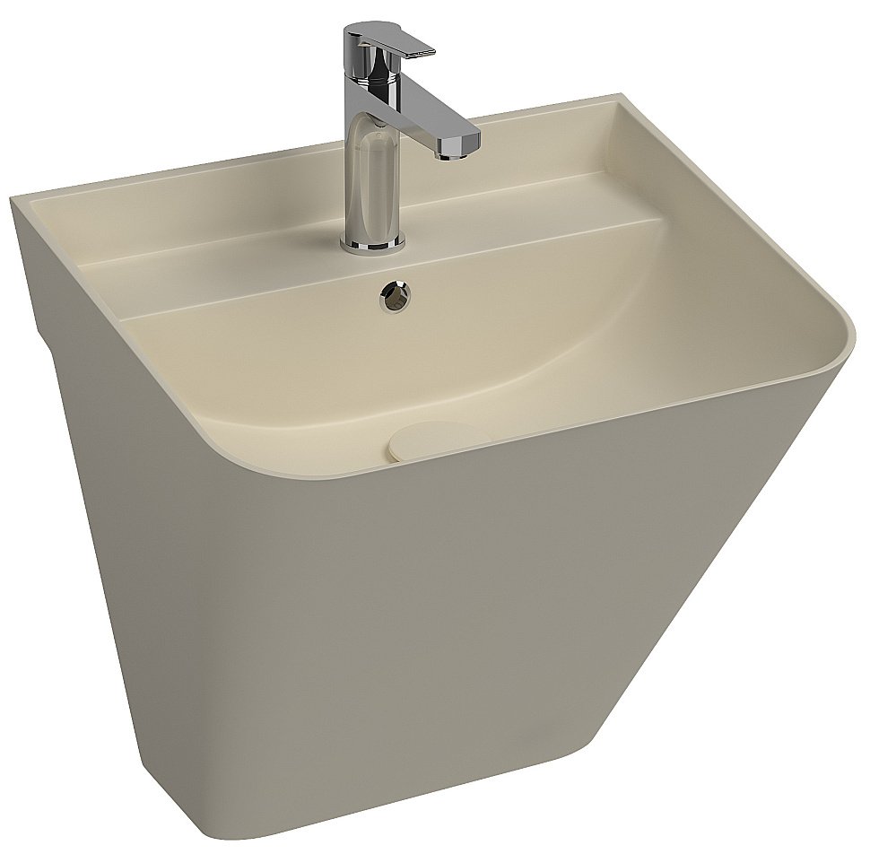 Раковина ISVEA Sott'Aqua 50 10SQ37002SV-2K слоновая кость матовый купить в интернет-магазине Sanbest