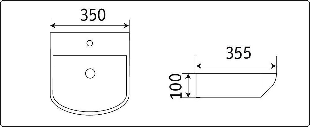 Раковина Ceramalux N 35 78014B белая купить в интернет-магазине Sanbest