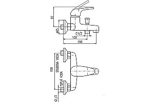 Смеситель для ванны RAV-Slezak SAZAVA SA354.5 хром купить в интернет-магазине сантехники Sanbest