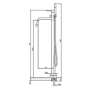 Смеситель для ванны Gattoni Circle Two 9108/91BO купить в интернет-магазине сантехники Sanbest