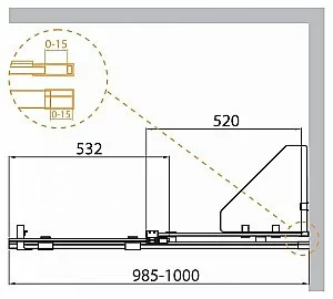 Шторка для ванны Cezares Stream VFS-11 100 C купить в интернет-магазине Sanbest