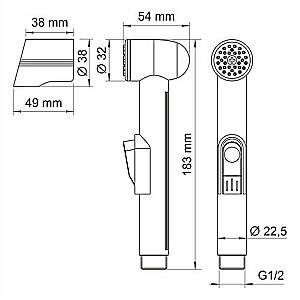 Гигиенический душ WasserKRAFT A07436 черная купить в интернет-магазине сантехники Sanbest