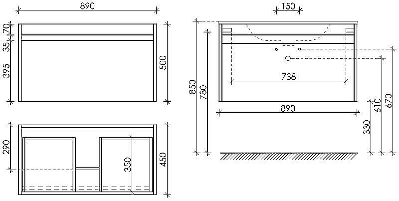 Тумба с раковиной Sancos Smart SM90E дуб бардолино для ванной в интернет-магазине Sanbest