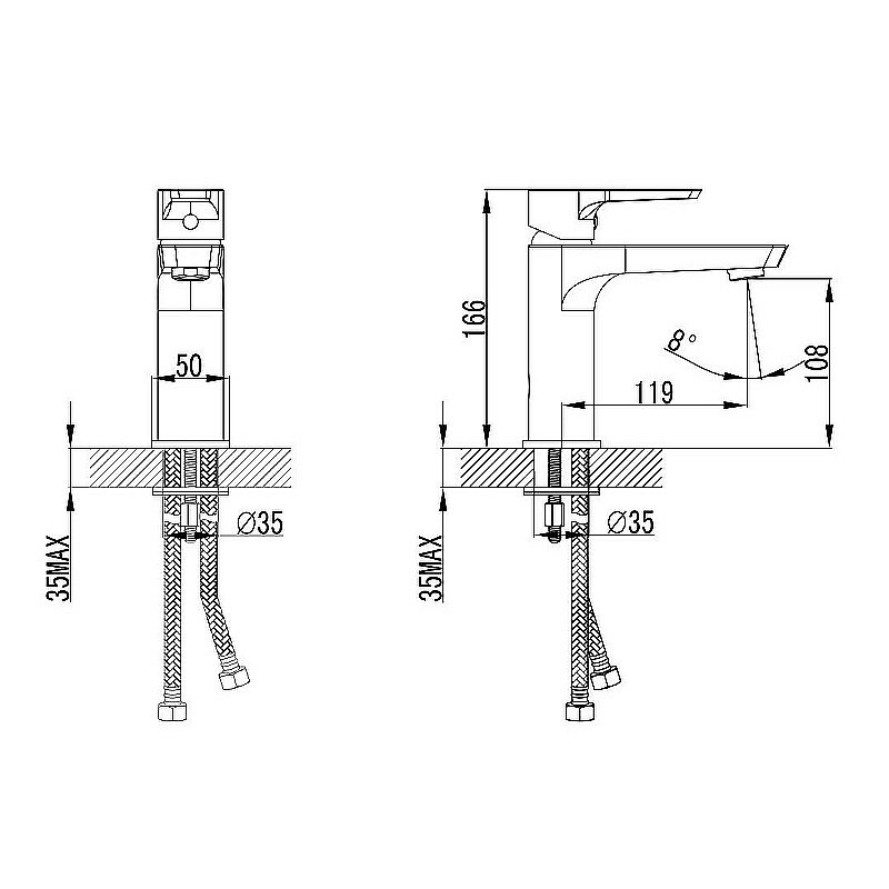 Смеситель для раковины Kaiser Atrio 60111 купить в интернет-магазине сантехники Sanbest