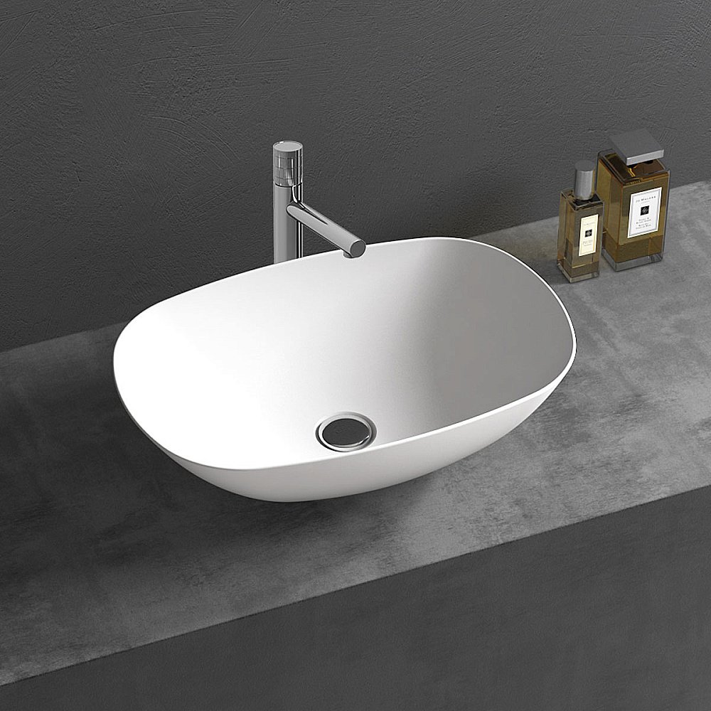 Раковина накладная Vincea 54 VBS-6T12MW белая матовая купить в интернет-магазине Sanbest