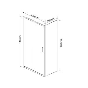 Душевой уголок Vincea Garda VSR-1G9013CLB 90x130 черный купить в интернет-магазине Sanbest