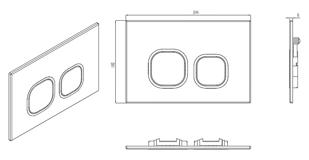 Кнопка для инсталляции WeltWasser WW BAMBERG CR хром купить в интернет-магазине сантехники Sanbest
