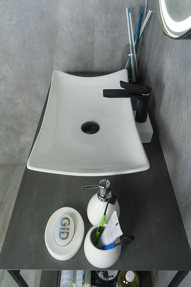 Раковина накладная Gid Creativo 56 N9176 51129 белая купить в интернет-магазине сантехники Sanbest