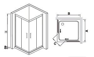 Душевой уголок RGW Hotel HO-31 90х90 купить в интернет-магазине Sanbest