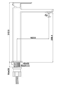 Cмеситель для раковины Creavit SLOPE SP6500 хром купить в интернет-магазине сантехники Sanbest