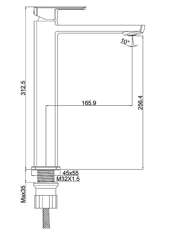 Cмеситель для раковины Creavit SLOPE SP6500 хром купить в интернет-магазине сантехники Sanbest