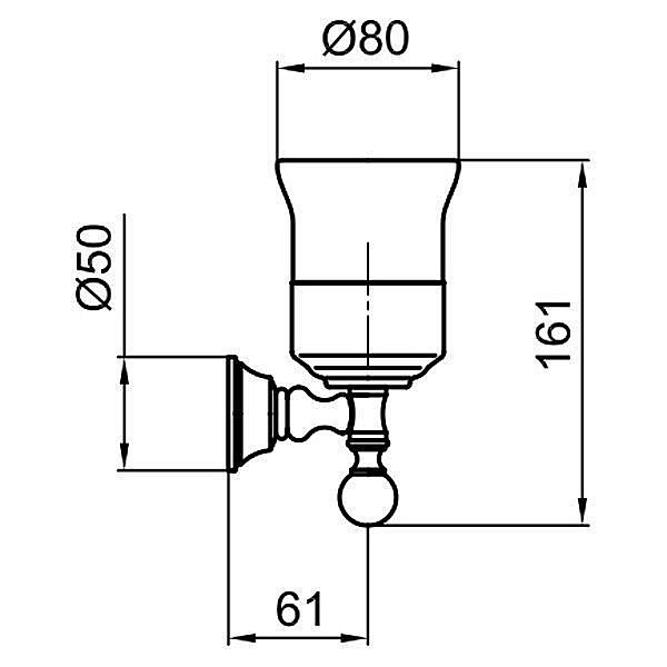 Стакан Webert Karenina KA500301015 купить в интернет-магазине сантехники Sanbest