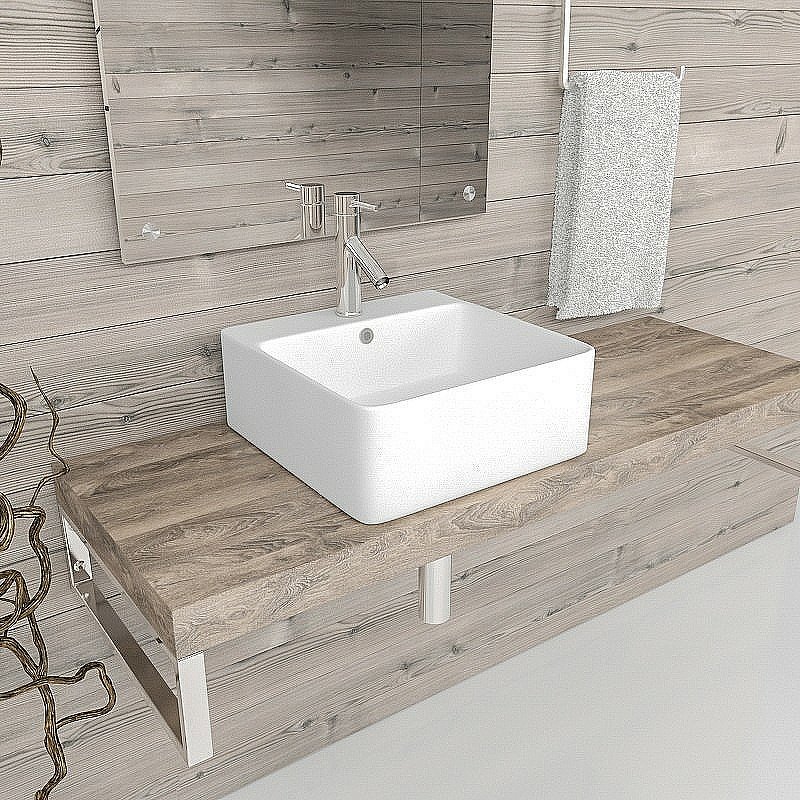 Раковина Esbano Circon 40 ESRNCIRC40W белая купить в интернет-магазине Sanbest