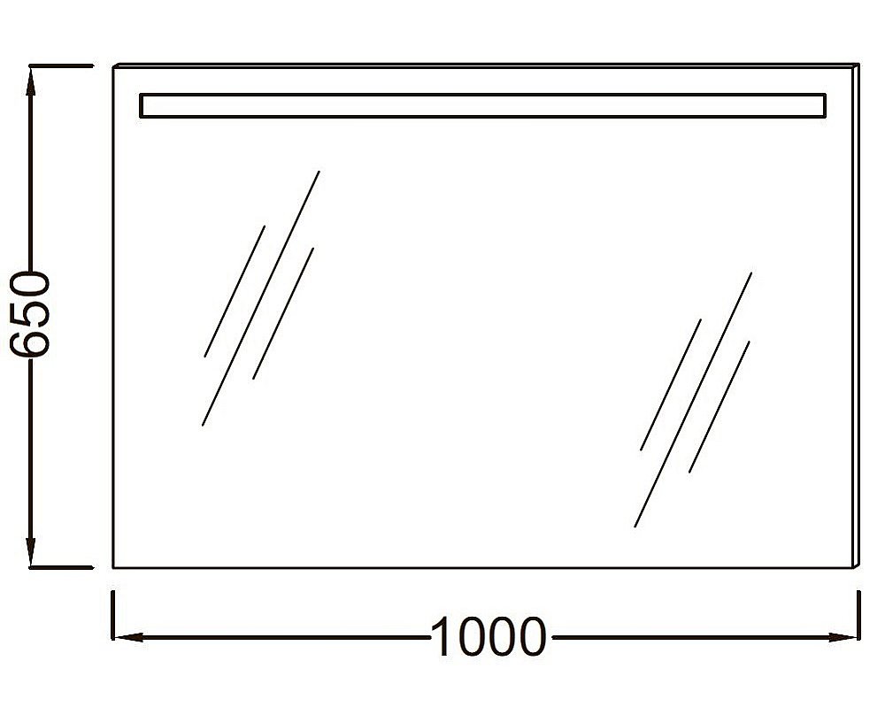 Зеркало Jacob Delafon PARALLEL EB1416RU-NF 100 в ванную от интернет-магазине сантехники Sanbest
