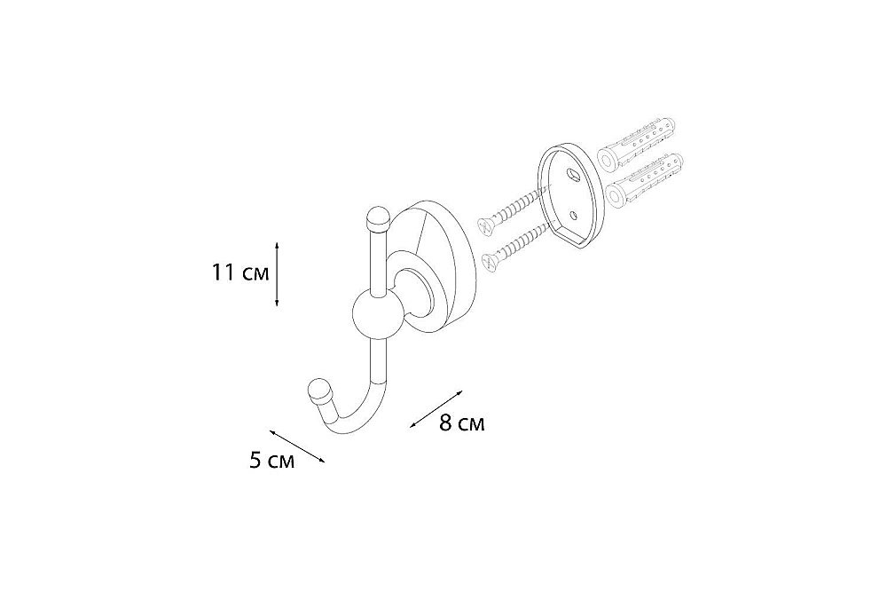 Крючок FIXSEN Europa FX-21805A купить в интернет-магазине сантехники Sanbest