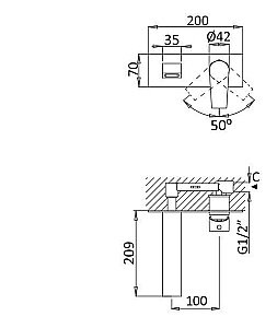 Смеситель для раковины Cezares NAUTIC-BLI-01-W0 хром купить в интернет-магазине сантехники Sanbest
