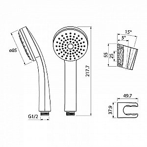 Душевой гарнитур Iddis Optima Home 0011F00i16 купить в интернет-магазине сантехники Sanbest