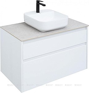 Тумба с раковиной Aquanet Nova Lite 90 белый (2 ящика) для ванной в интернет-магазине Sanbest
