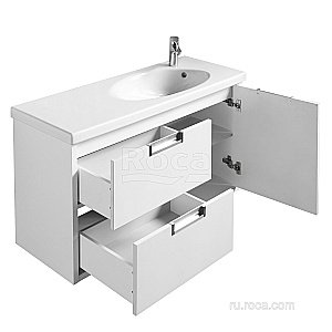 Тумба с раковиной Roca Etna 857302806 100 белый глянец для ванной в интернет-магазине Sanbest