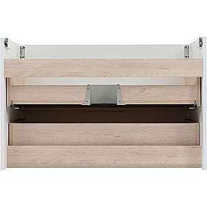 Тумба подвесная с раковиной Aquanet Ирис New 90 336311+329250 белая глянцевая для ванной в интернет-магазине Sanbest