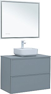 Тумба с раковиной Aquanet Арт 90 мисти грин для ванной в интернет-магазине Sanbest
