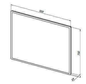 Зеркало Aquanet Оптима 288966 90 белый матовый в ванную от интернет-магазине сантехники Sanbest