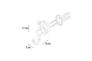 Крючок FIXSEN Europa FX-21805A купить в интернет-магазине сантехники Sanbest