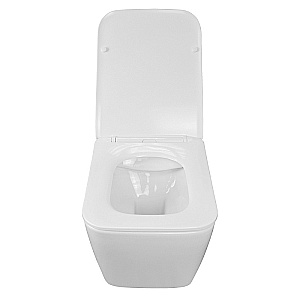 Унитаз подвесной Azario Boca AZ-2002 белый, безободковый, с крышкой микролифт купить в интернет-магазине Sanbest