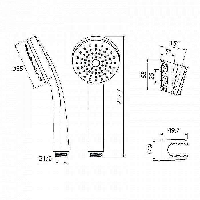 Душевой гарнитур Iddis Optima Home 0011F00i16 купить в интернет-магазине сантехники Sanbest