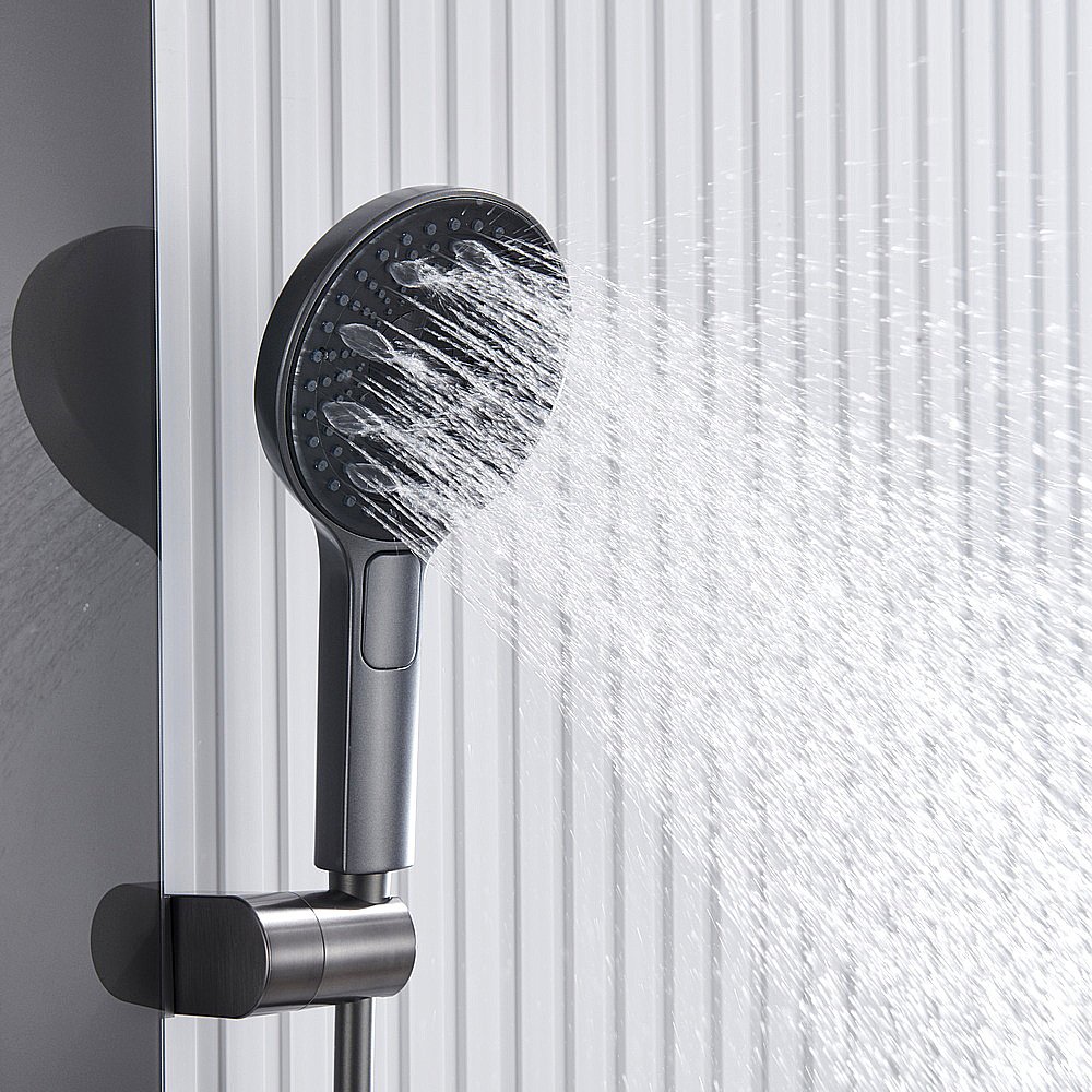 Душевая система Black&White Gravity GH9025NGM оружейная сталь купить в интернет-магазине сантехники Sanbest