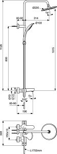 Душевая колонна Ideal Standard CERAFINE O BC525XG купить в интернет-магазине сантехники Sanbest