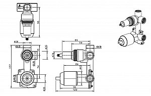 Скрытая часть 2-ФУНКЦ Bravat Rhein D982BW-B-ENG купить в интернет-магазине сантехники Sanbest
